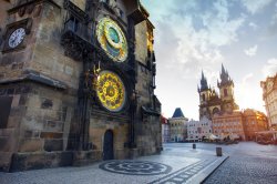 Astronomical Clock and The Church of Our Lady before Týn